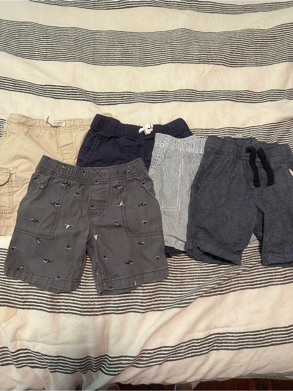Kids Elastic Waist Shorts - Gray, Navy, Khaki carters/old navy